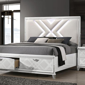 EMMELINE Queen Bed, White