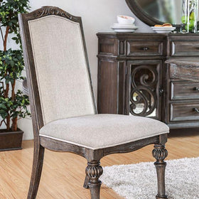 ARCADIA Rustic Natural Tone/ Ivory Side Chair (2/CTN)