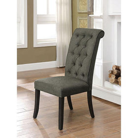 Sania III Gray/Antique Black Side Chair (2/CTN)