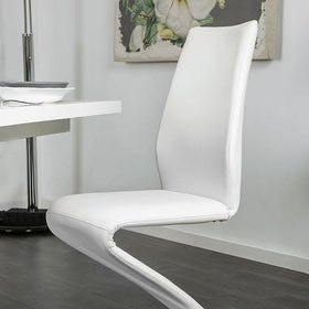 Midvale White/Chrome Side Chair (2/CTN)
