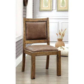 GIANNA Rustic Pine/Brown Side Chair (2/CTN)