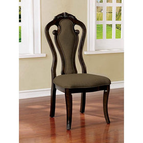 Rosalina Walnut/Beige Side Chair (2/CTN)