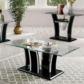 Staten Glossy Black/Chrome Coffee Table