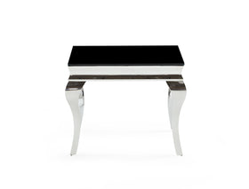 Black / Silver End Table