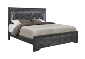 Pompei Metallic Grey Full Bed