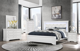 Pompei White Full 5-Piece Bedroom Set