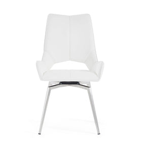 White Swivel Dining Chairs