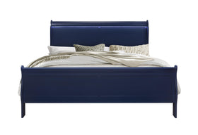 CHARLIE BLUE KING BED WITH LED
