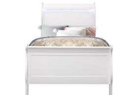 Charlie White Twin Bed