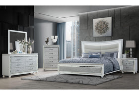 COLLETE WHITE KING BED GROUP