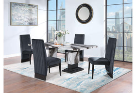 D12 DINING TABLE AND 4 DINING CHAIRS