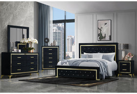 KINGDOM BLACK QUEEN BED GROUP