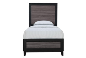 LISBON GREY AND BLACK TWIN BED