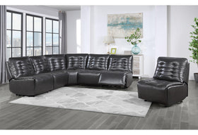 BUILD IT YOUR WAY U6066 BLANCHE CHARCOAL 4 SEATER (2 POWER)