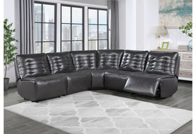 BUILD IT YOUR WAY U6066 BLANCHE CHARCOAL 3 POWER SECTIONAL