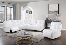 BUILD IT YOUR WAY U6066 BLANCHE WHITE 3 POWER SECTIONAL